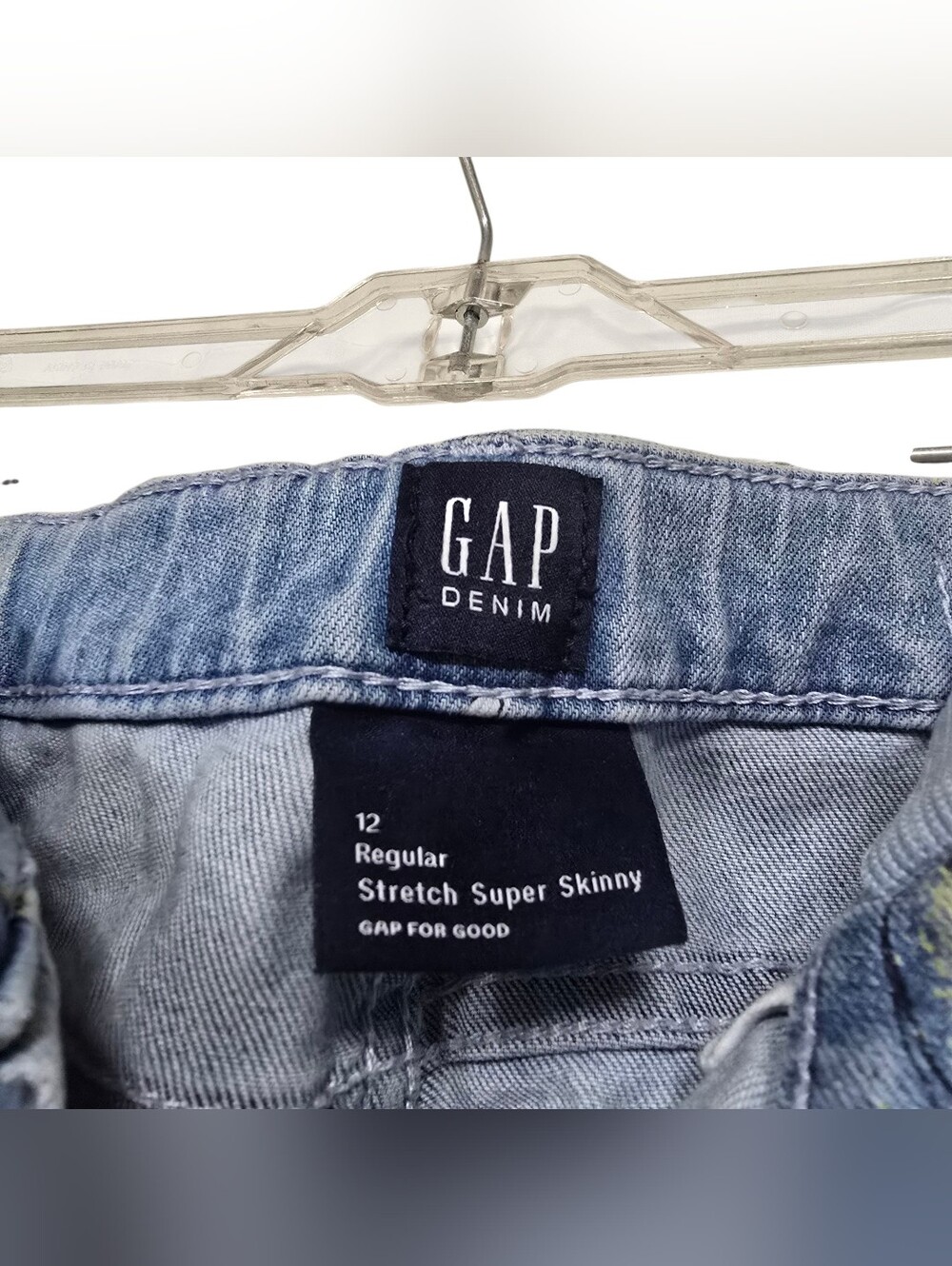 Gap Denim Happy Face Jeans Girls Blue Yellow Pink Heart Eyes 12 - Picture 4 of 6